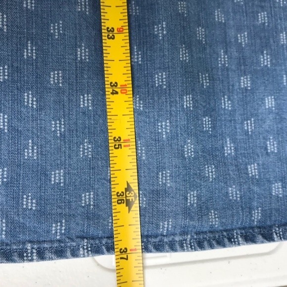 NWT Philosophy Blue Chambray Denim Tencel Lace Up Dress Tunic Women Size Large - Picture 10 of 13